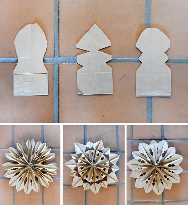 Paper Bag Snowflakes