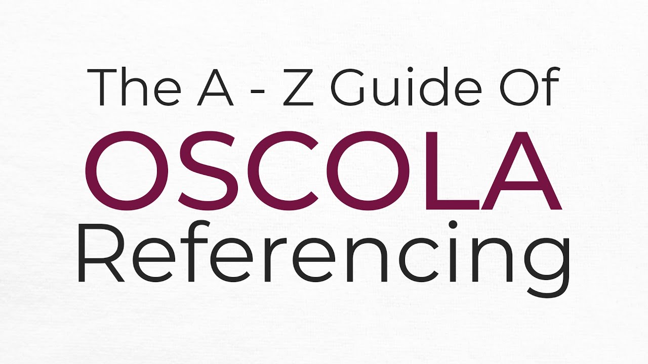OSCOLA Referencing