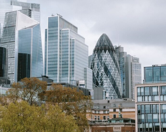 London financial district skyline representing company-owned UK property subject to ATED